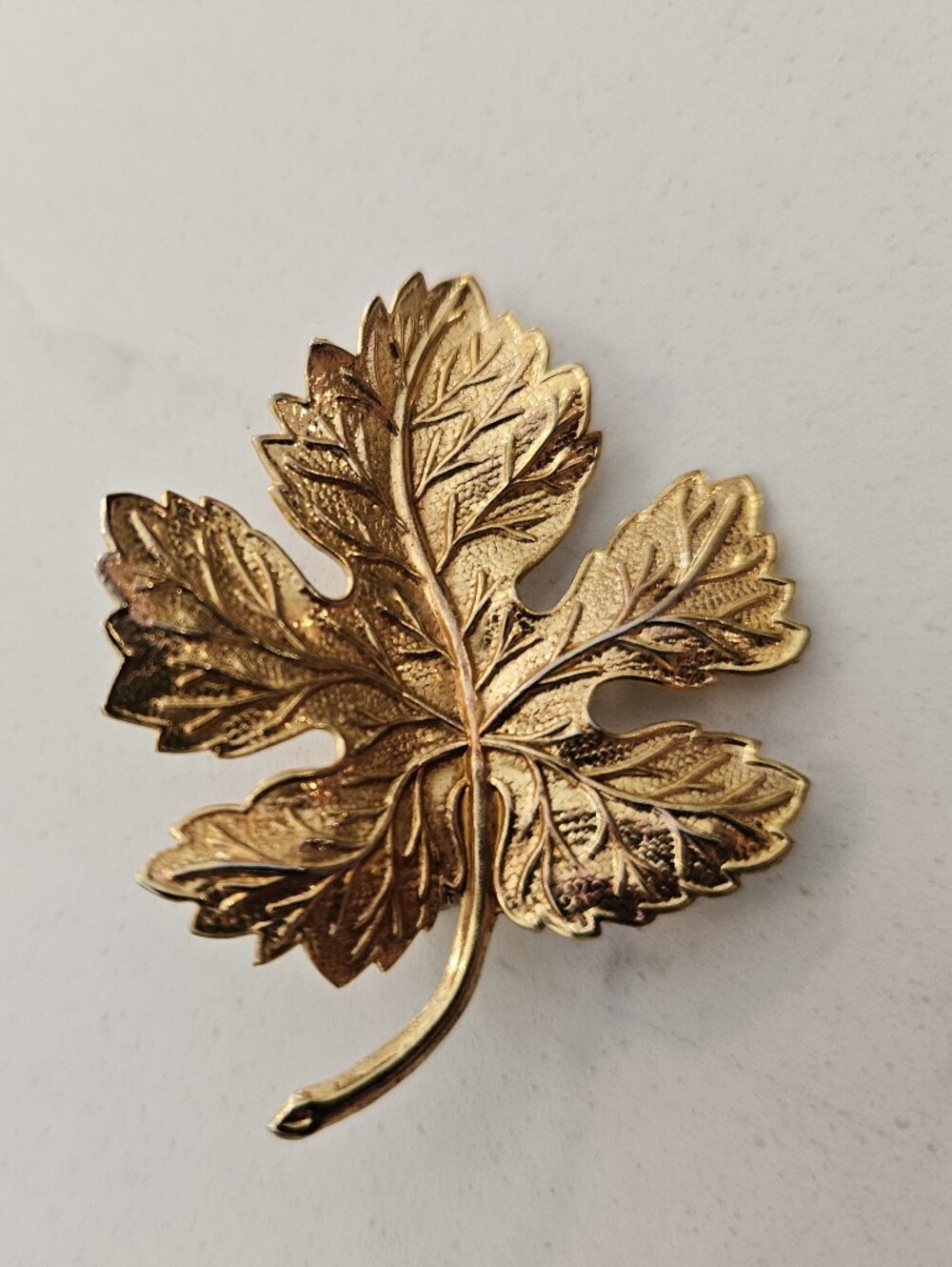 Gold Leaf Brooch - Women Accessories